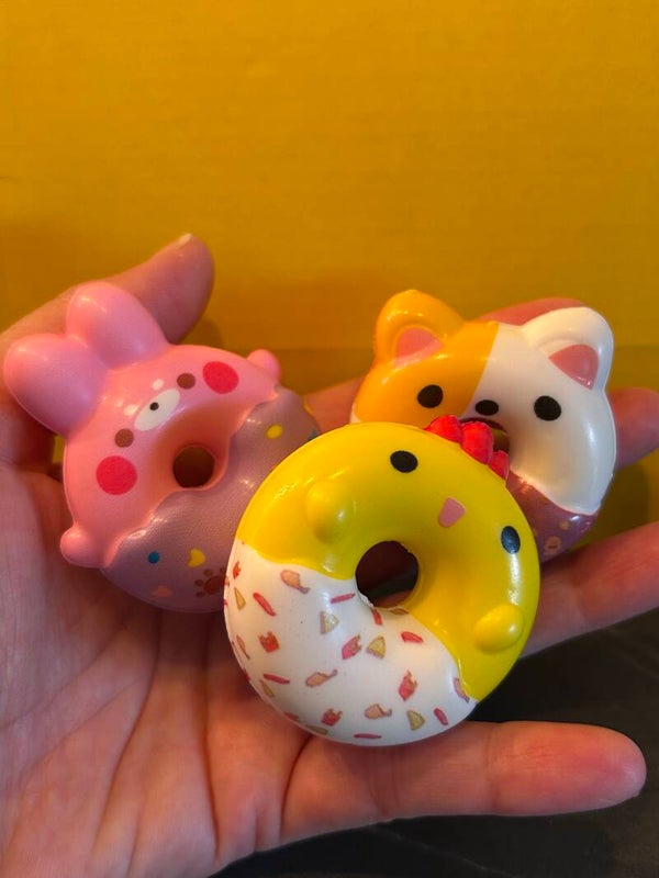 Mini-donut Squishies: 3 pcs