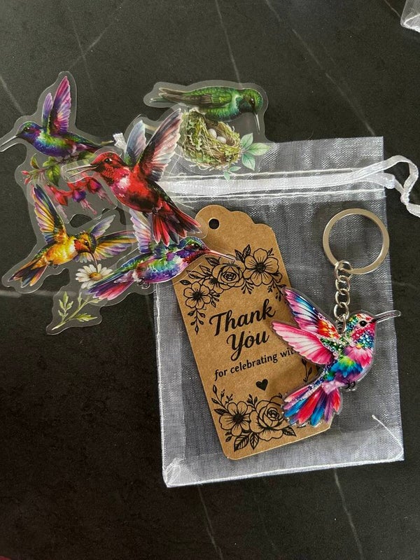 Kolibrie (hummingbird) hanger (2D) + stickers