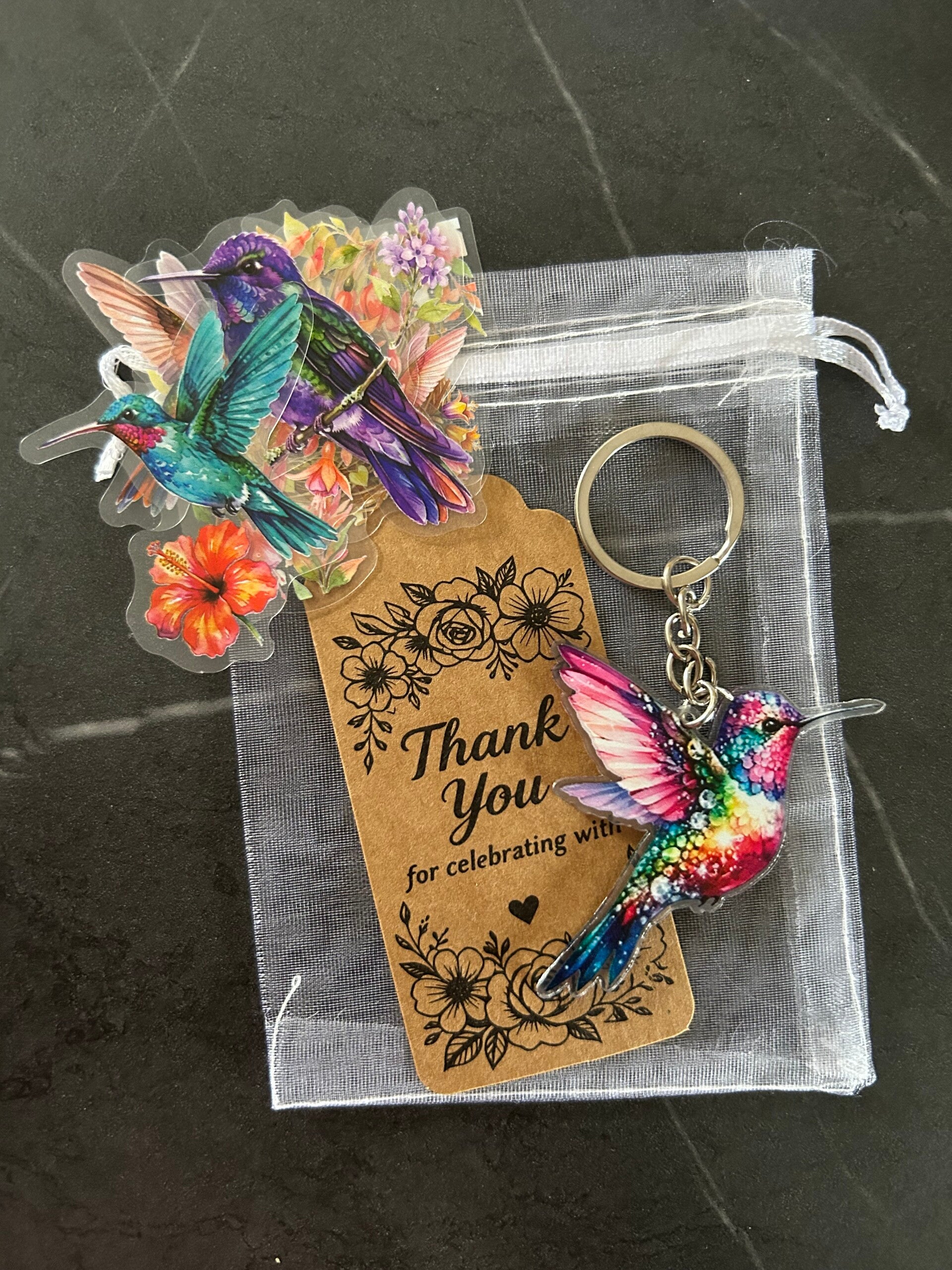 Kolibrie (hummingbird) hanger (2D) + stickers