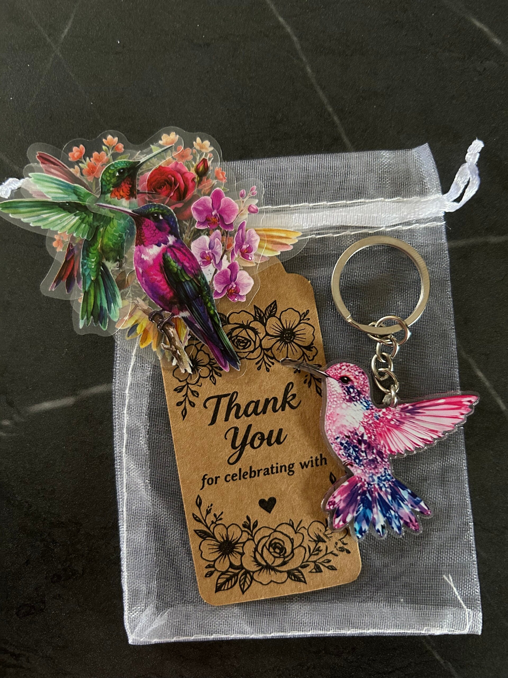 Kolibrie (hummingbird) hanger (2D) + stickers