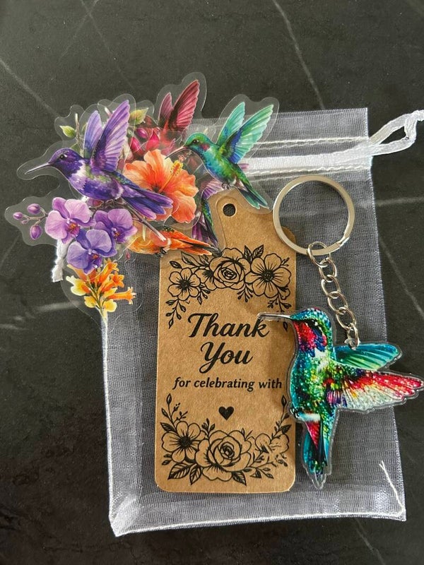 Kolibrie (hummingbird) hanger (2D) + stickers