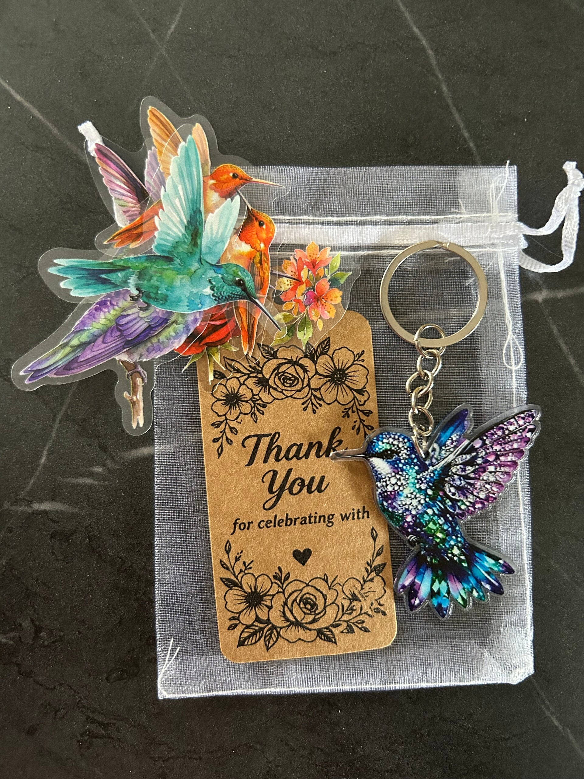 Kolibrie (hummingbird) hanger (2D) + stickers