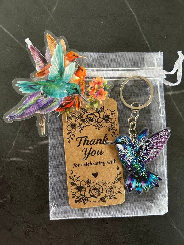 Kolibrie (hummingbird) hanger (2D) + stickers