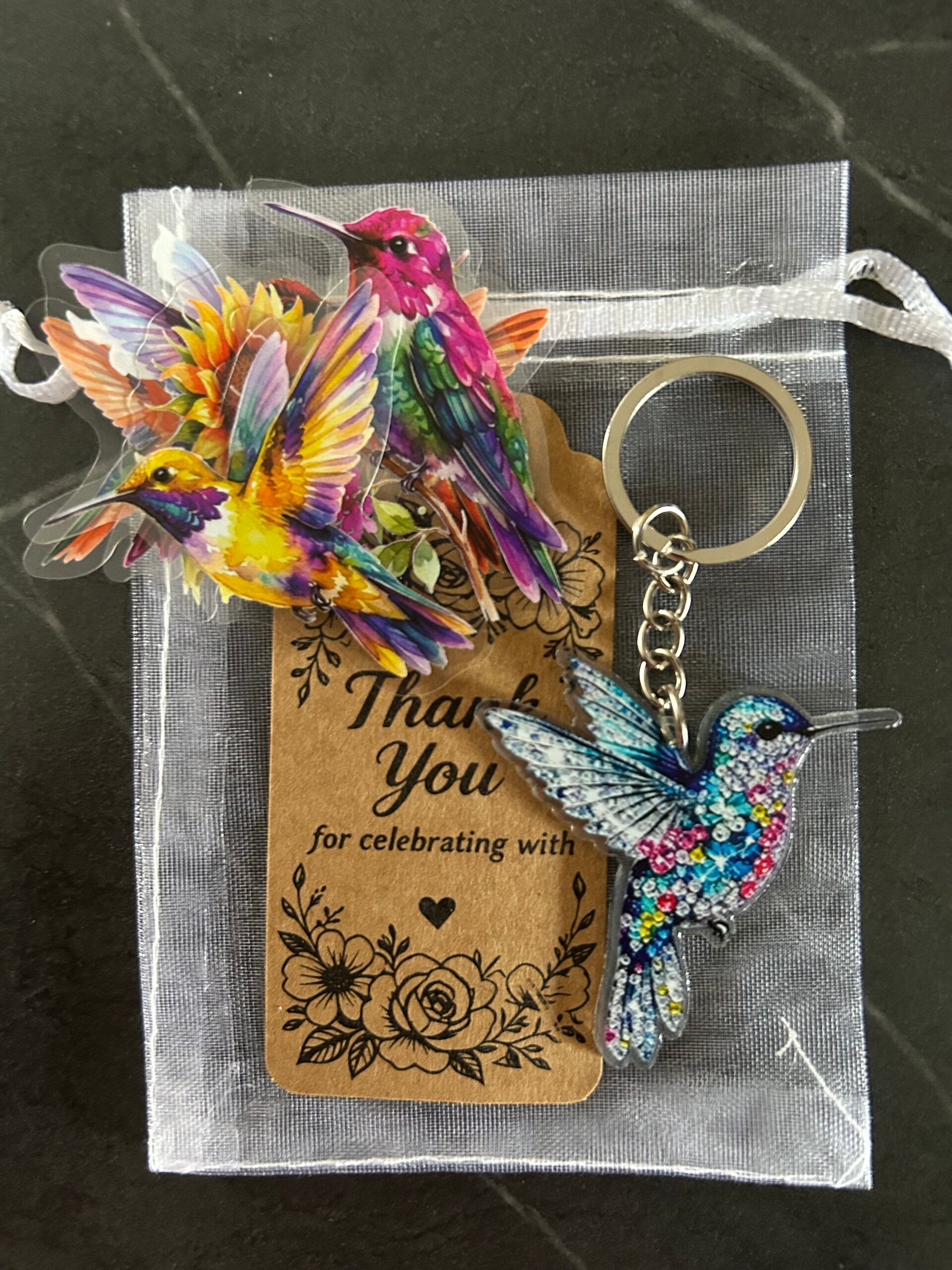 Kolibrie (hummingbird) hanger (2D) + stickers
