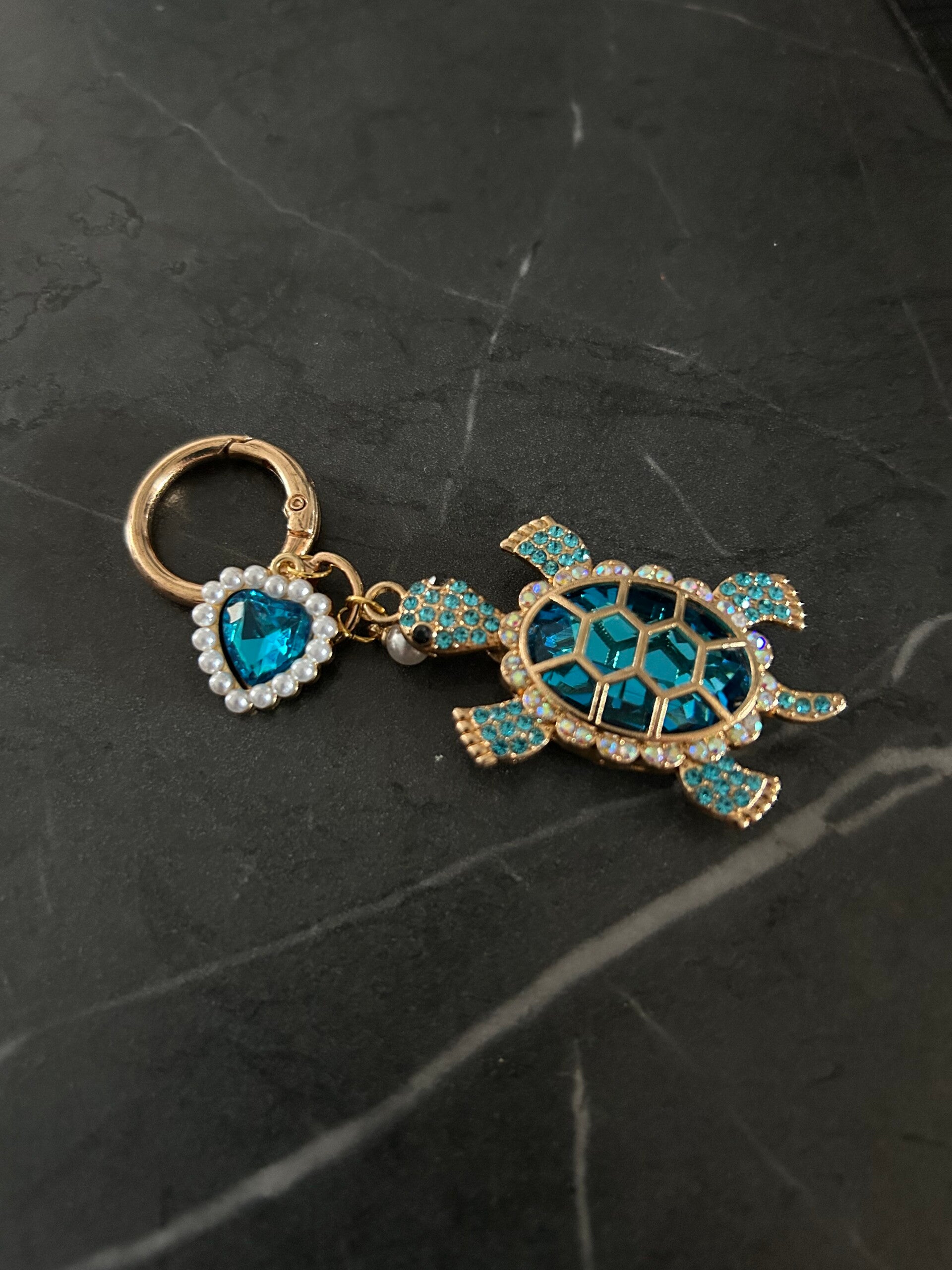 Beeldschone schildpad hanger: blauw