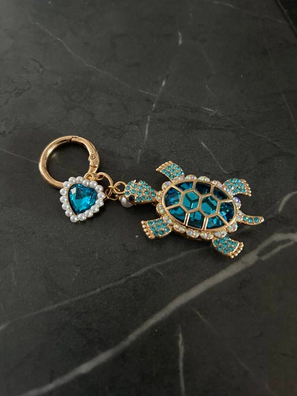 Beeldschone schildpad hanger: blauw