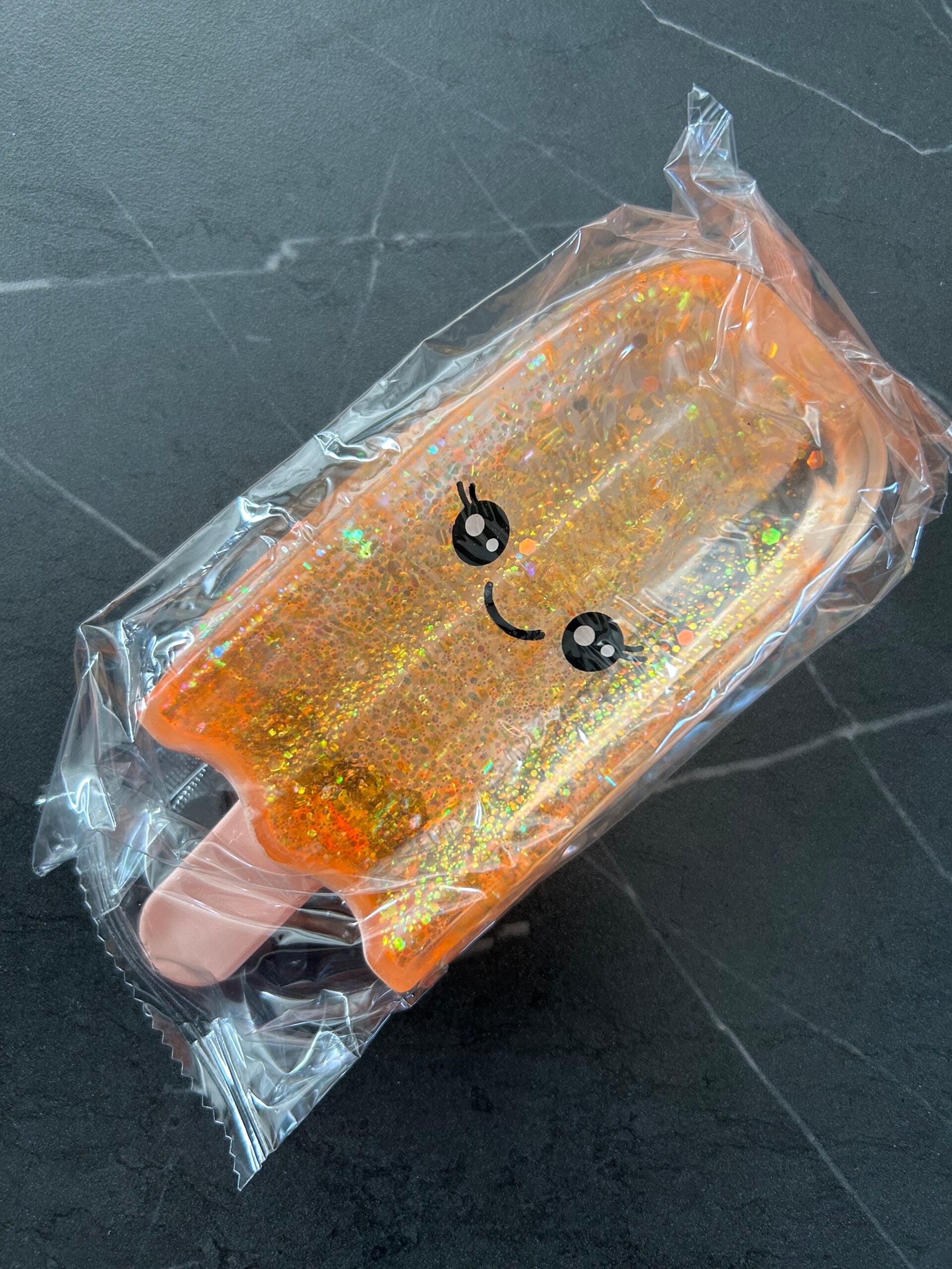 Glitter IceCream Squishy: Orange