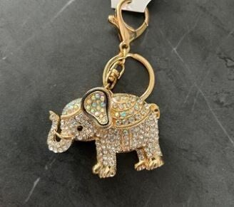 Aziatische olifant hangertje: Wit-goud