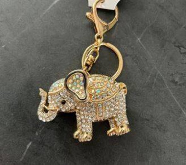 Aziatische olifant hangertje: Wit-goud