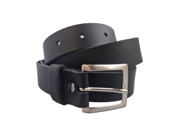 LEDEREN RIEM  -Zwart 120cm