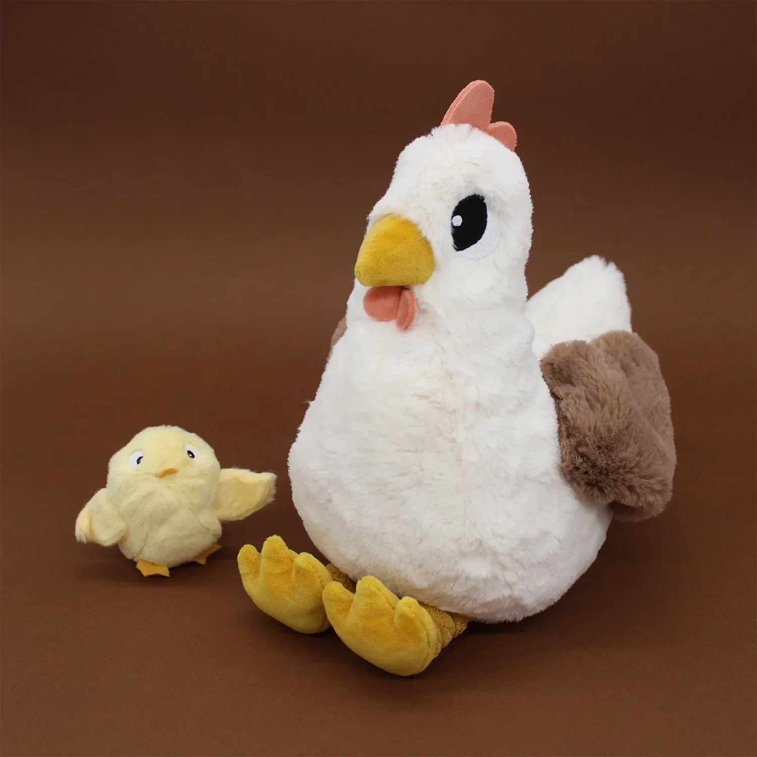 Peluche poule Pioupiou maman et son bébé - Les Ptipotos - Les Déglingos