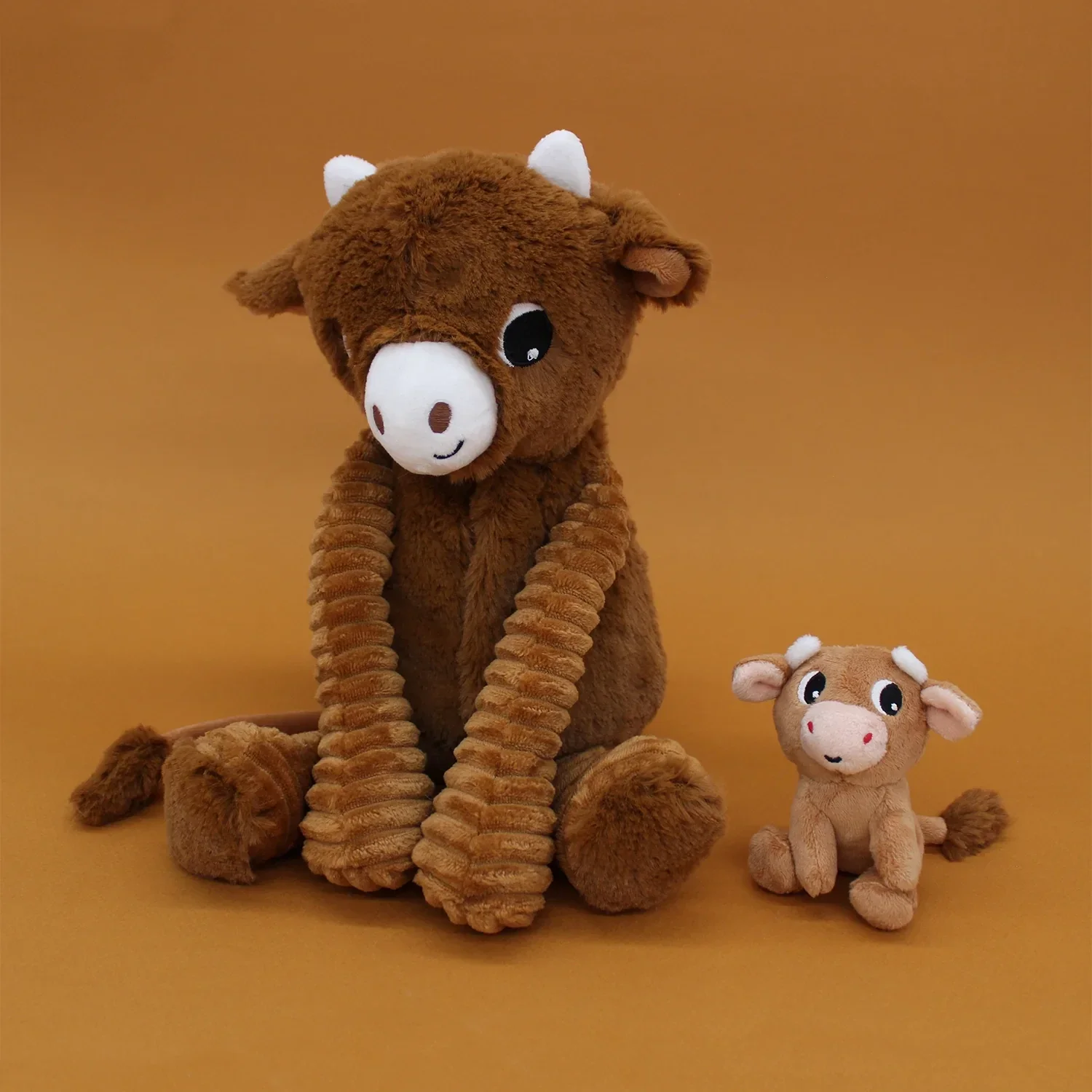Peluche vache Hindou maman et son bébé - Les Ptipotos - Les Déglingos