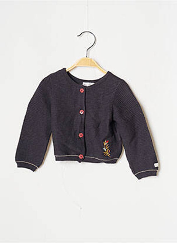 Cardigan Pile/Face avec broderie 3M - Catimini