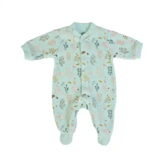 Pyjama bébé en velours biologique "nature"
