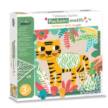 Coffret Pochoirs pour enfant: Couleurs de Printemps ou Couleurs de la Jungle - créa lign'