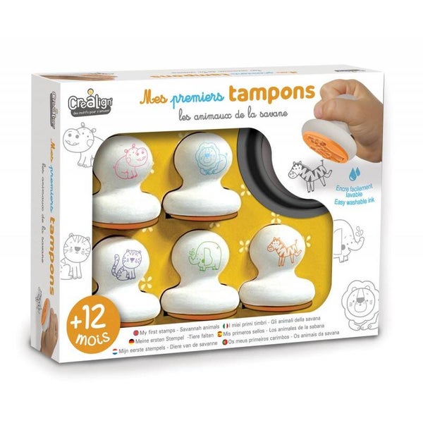 Premiers tampons bébé "Animaux de la savane"