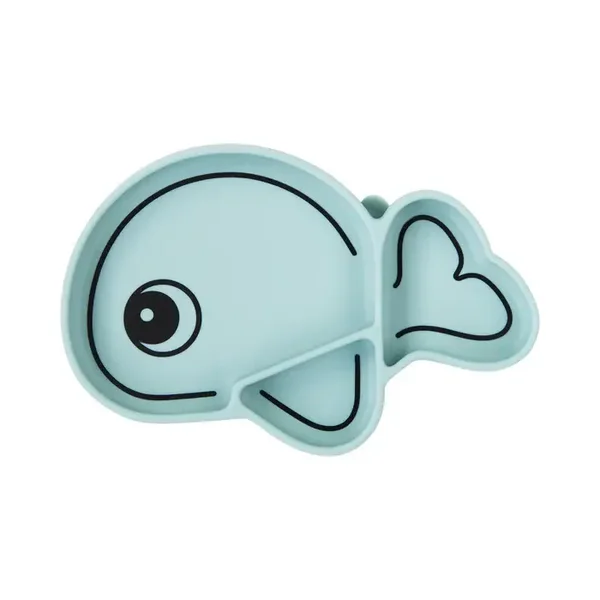 Assiette compartimentée silicone avec ventouse Wally - DonebyDeer