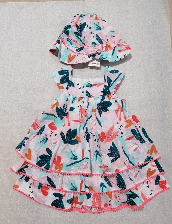 Robe à volant + chapeau 18M - Catimini