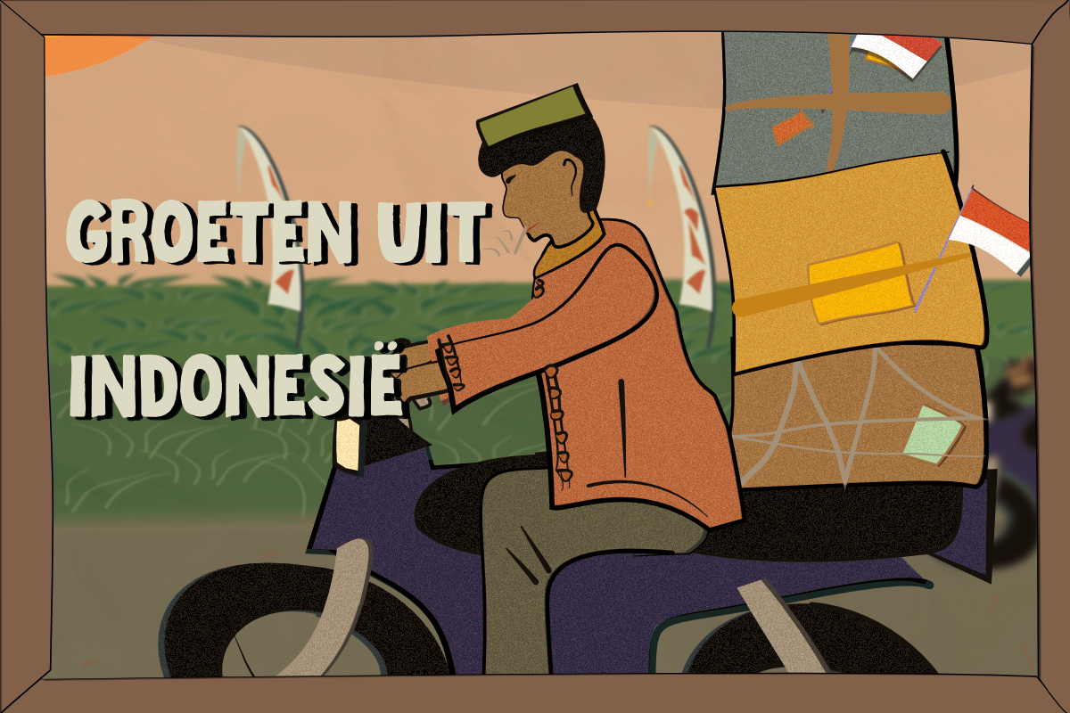 Groeten uit Indonesië-kaart