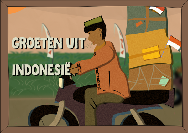 Groeten uit Indonesië-kaart
