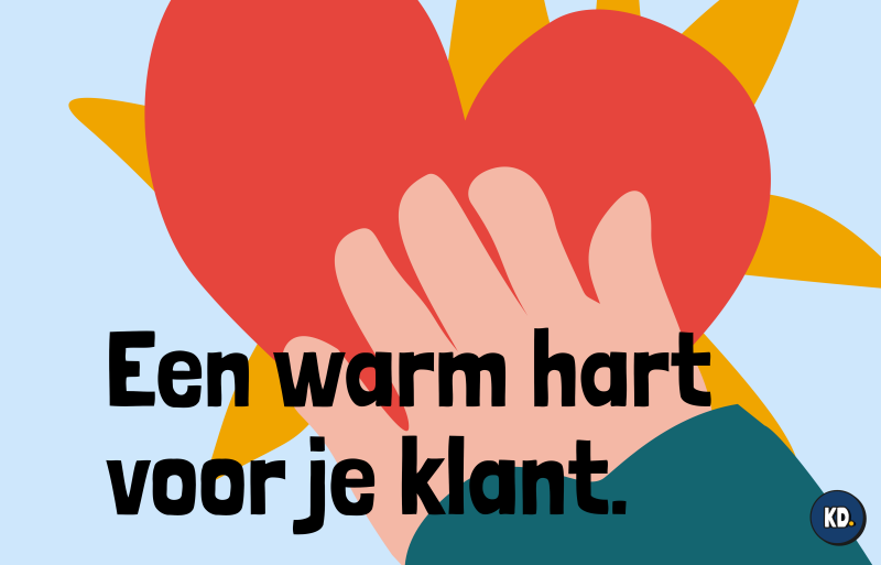 Een warm hart voor je klant. Karakterdesign zet zich in voor persoonlijke illustraties zonder AI.