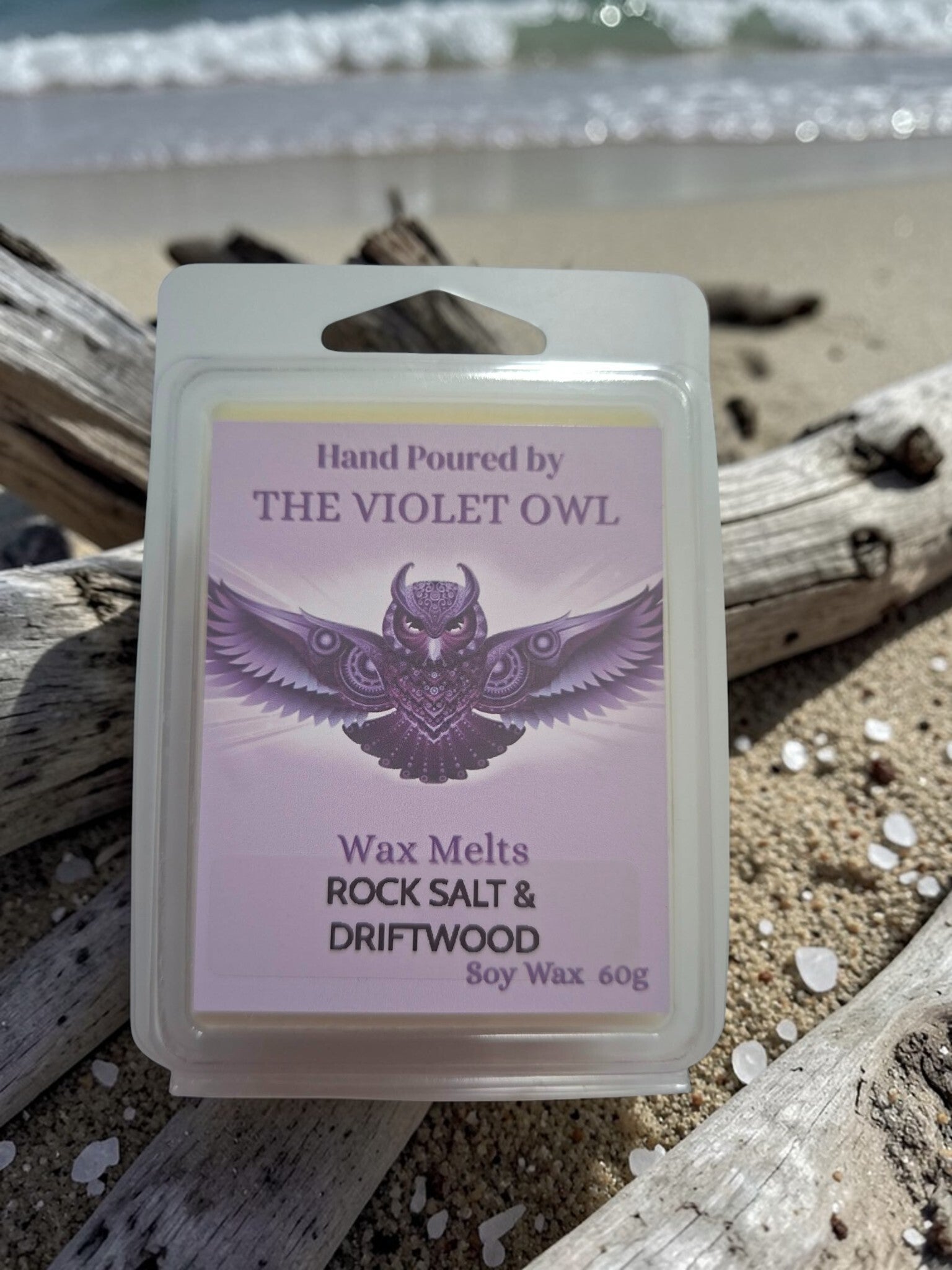 Rock Salt & Driftwood Soy Wax Melts – 60g