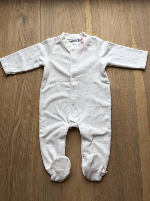 Noukie's - Pyjama uit velours wit