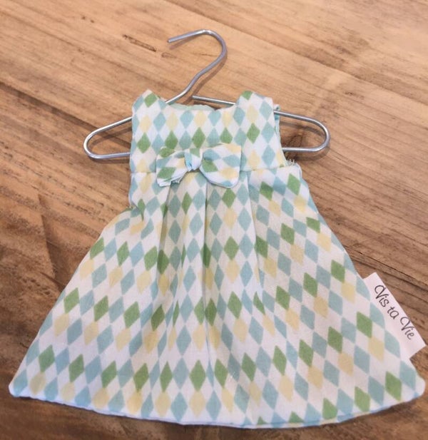 Jurkje met ruitjes - blauw/geel/groen