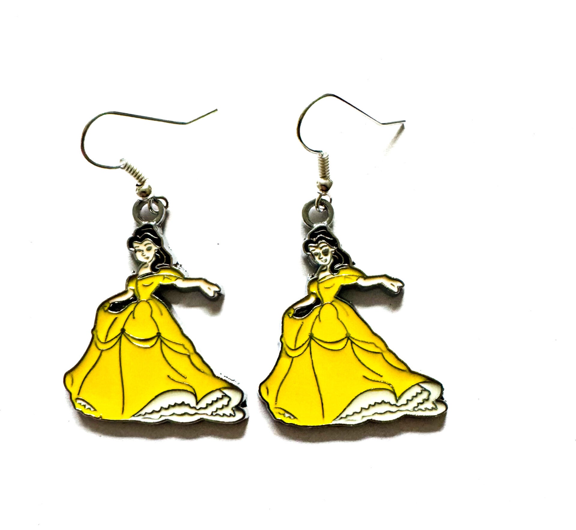 🌹 Disney's Belle Enchanted Ballgown Enamel Drop Earrings