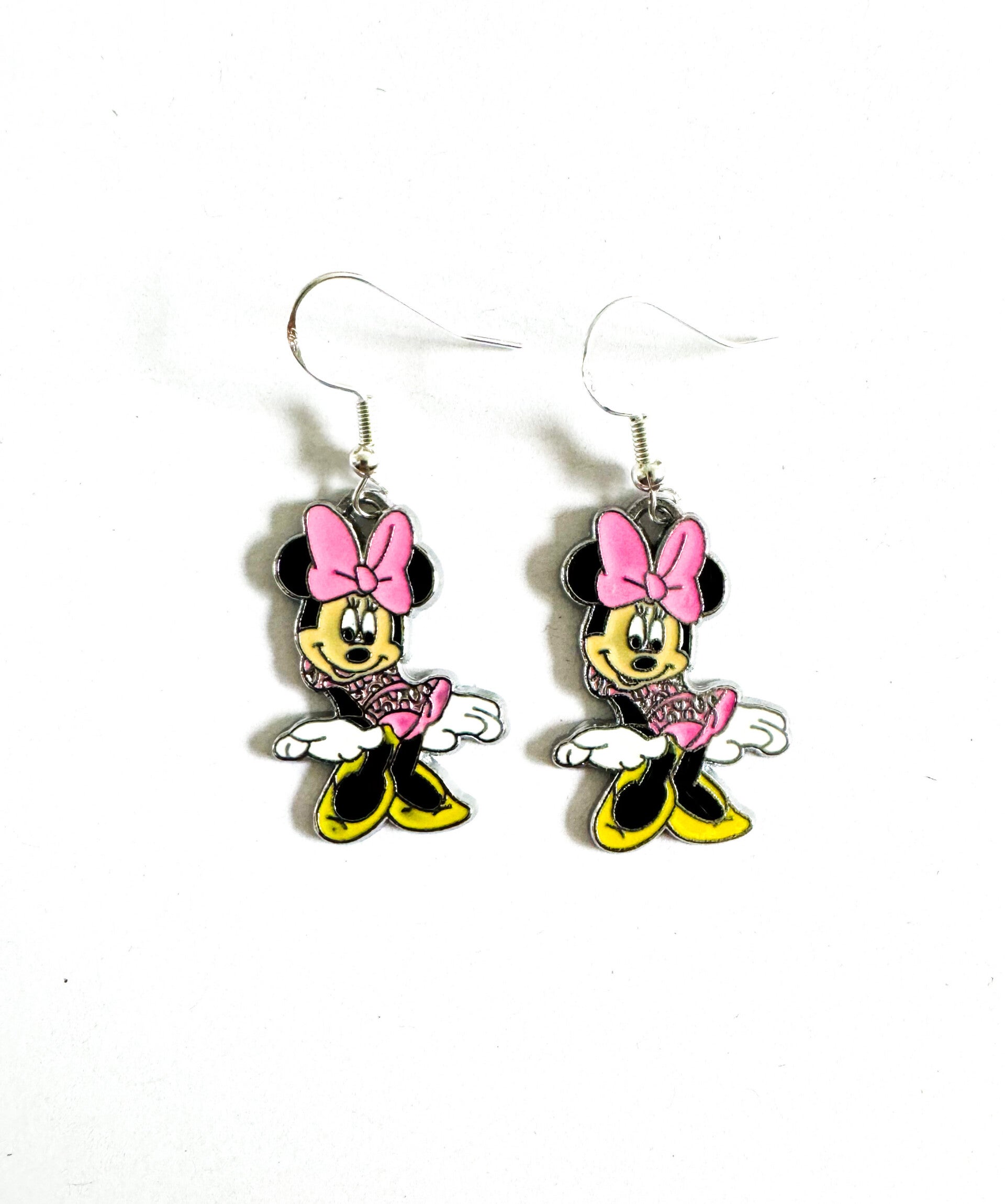 🎀 Disney's Minnie Mouse Pink Bow Enamel Drop Earrings