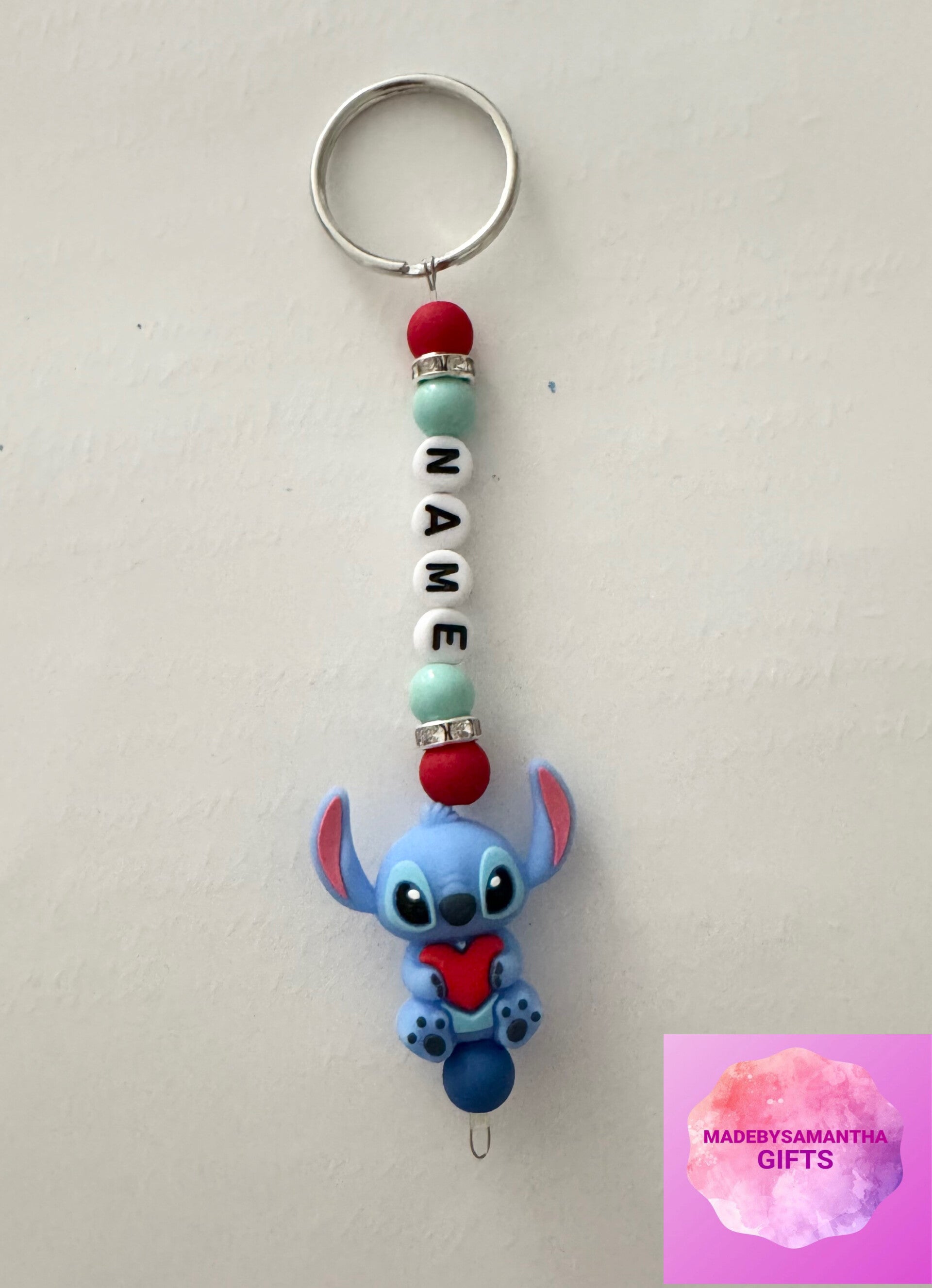 Personalised Stitch Character Keyring