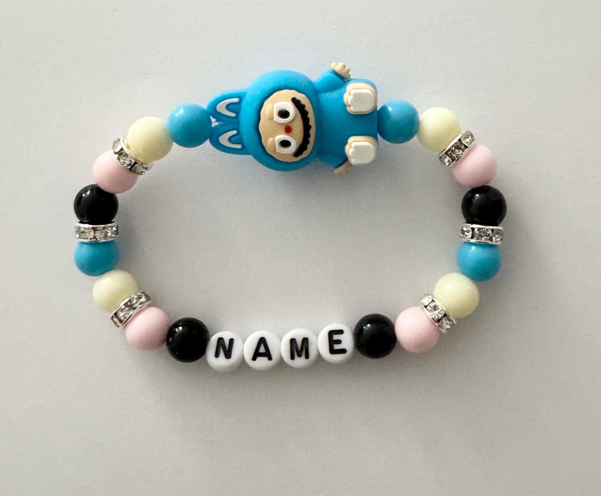 Handmade Blue Labubu Personalised Bracelet
