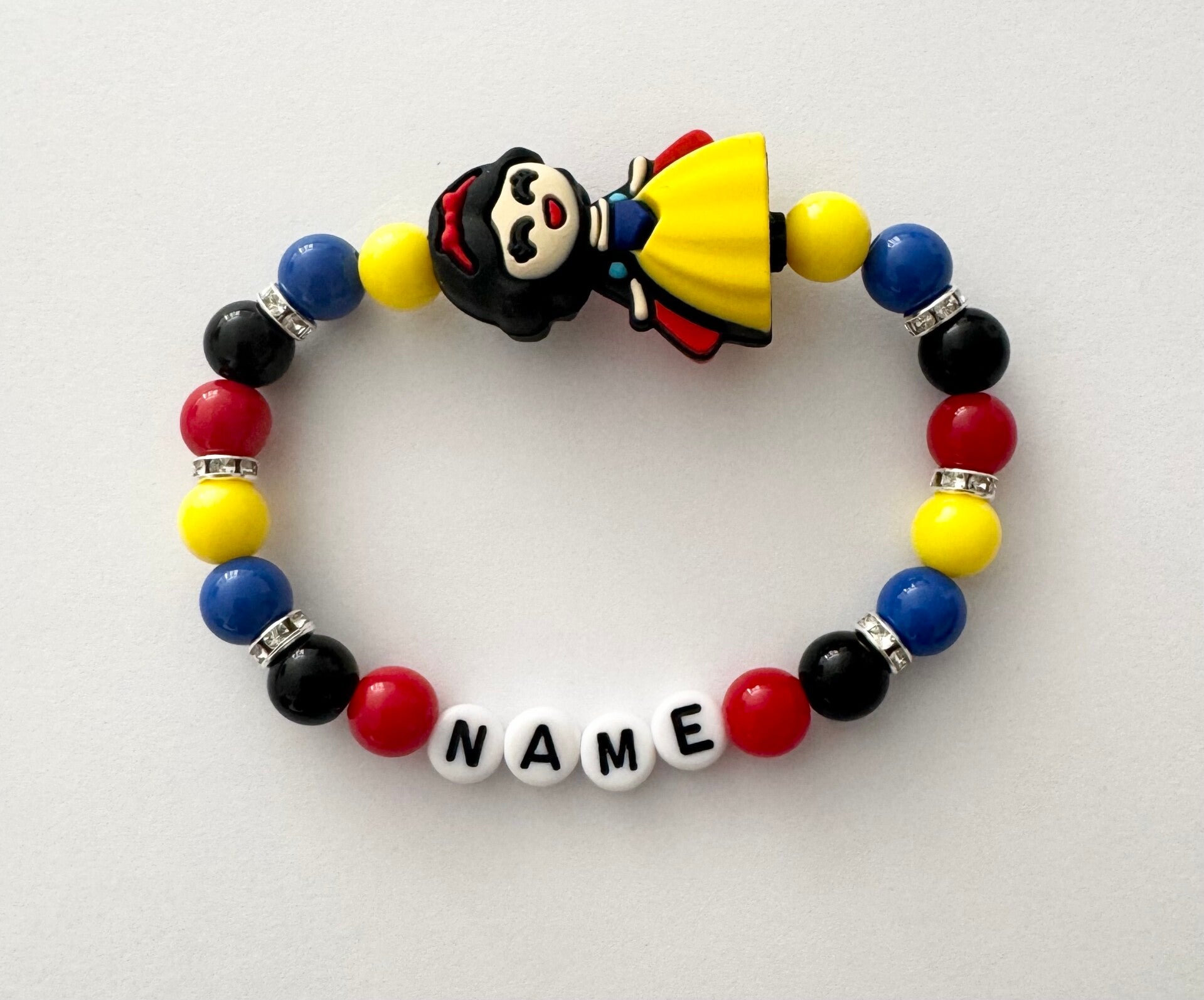 Personalised Snow White Beaded Bracelet