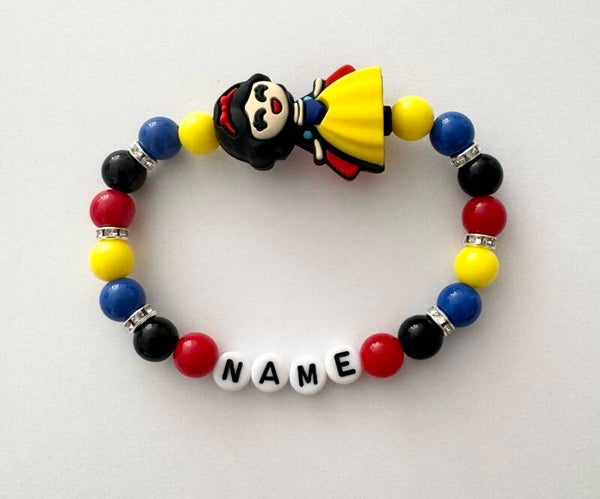 Personalised Snow White Beaded Bracelet