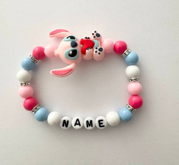 Handmade Personalised Angel Beaded Bracelet