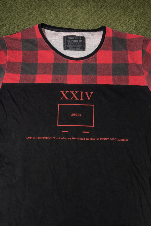 North’s Republic Plaid Panel Tee