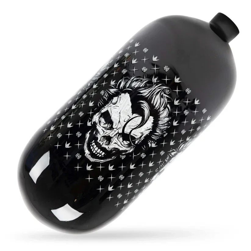 Bunkerkings FN Lite Air Bottle - 1.5 Liter 300 bar - Schwarzer Joker-Schädel