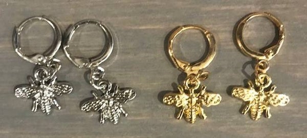 oorbellenset bijen gold/silver