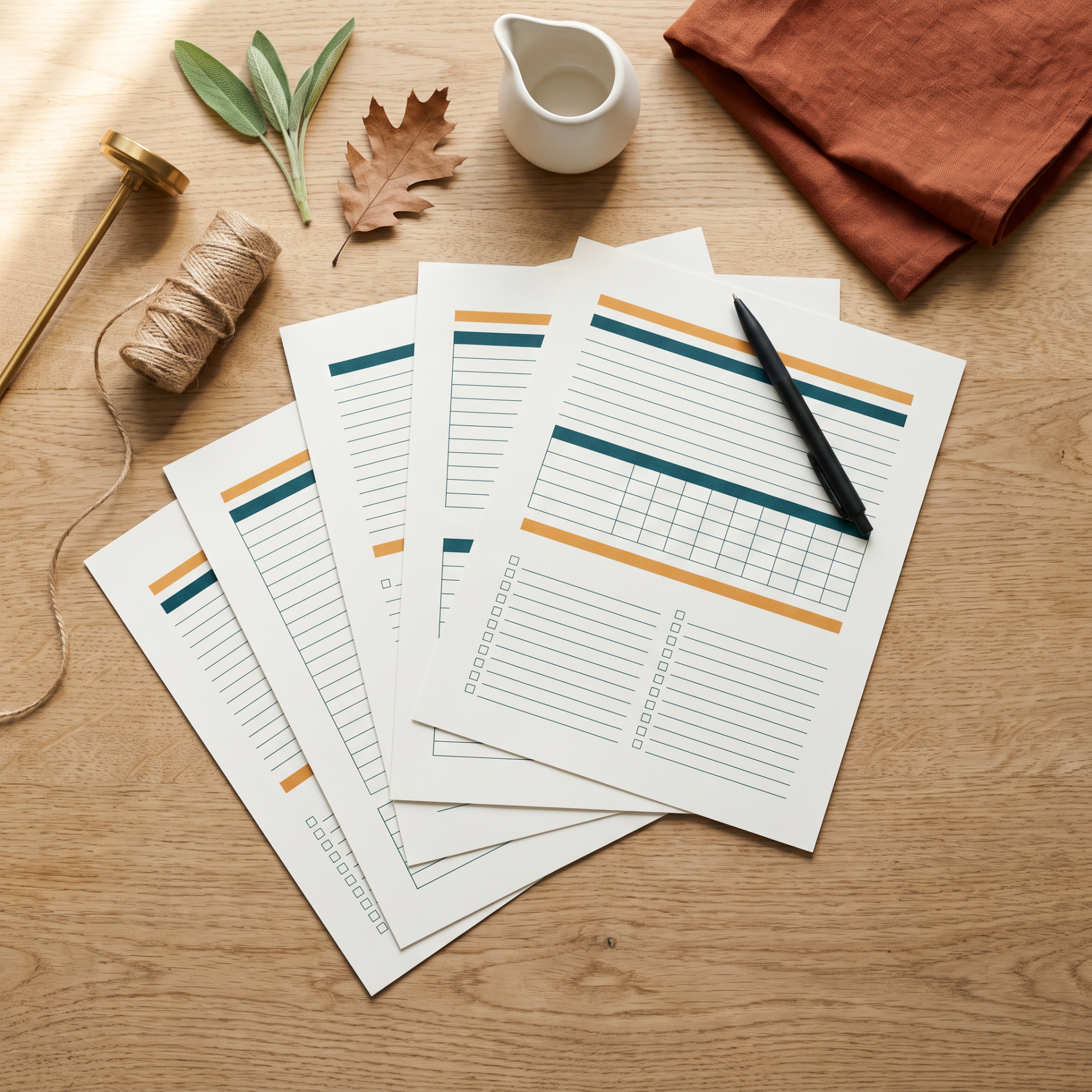 Holiday Table Playbook — Printable Hosting Planner With Portion Calculator, Turkey Thaw Chart And Oven Timeline
