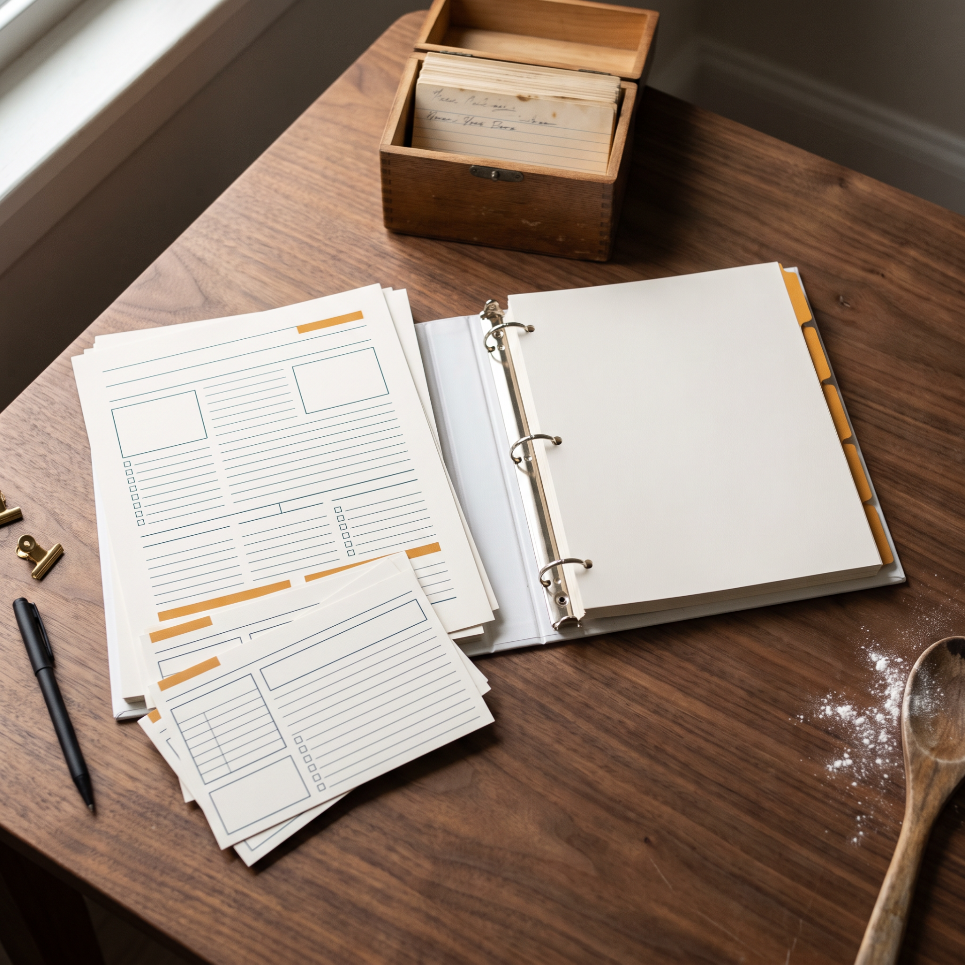Family Cookbook Builder. Printable System To Collect Family Recipes And Make A Book
