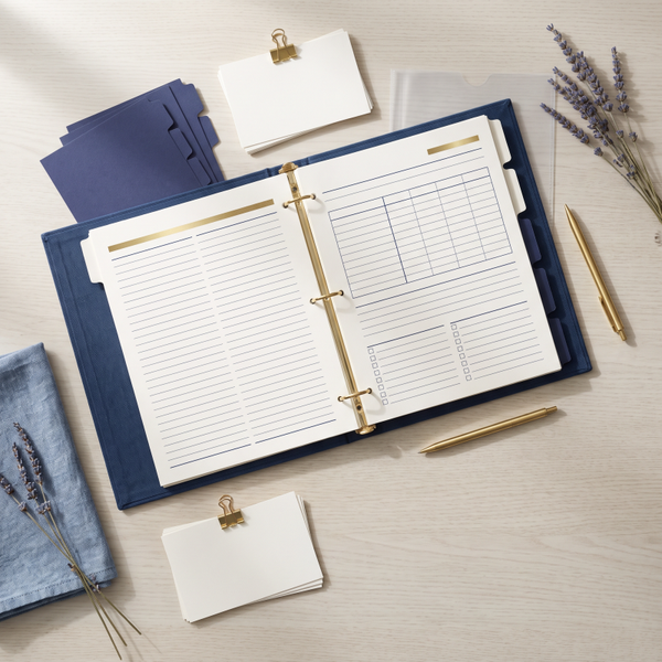 Family Recipe Binder Kit (Indigo)