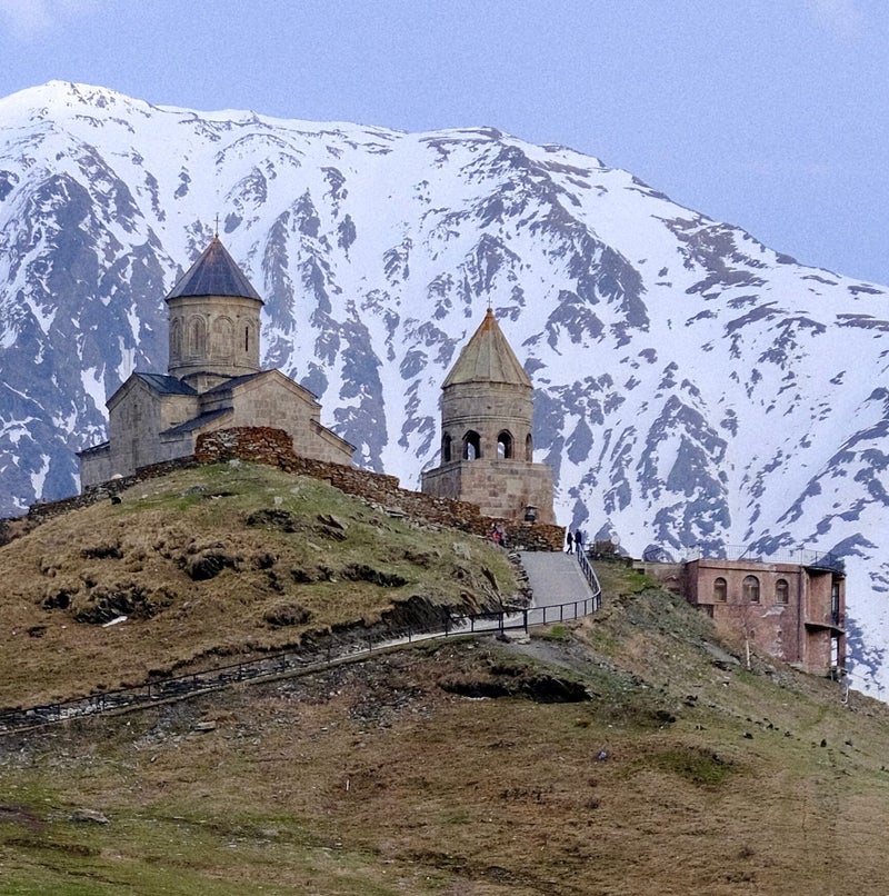 Overzicht van de trekkingroute door de Kaukasus in Georgië