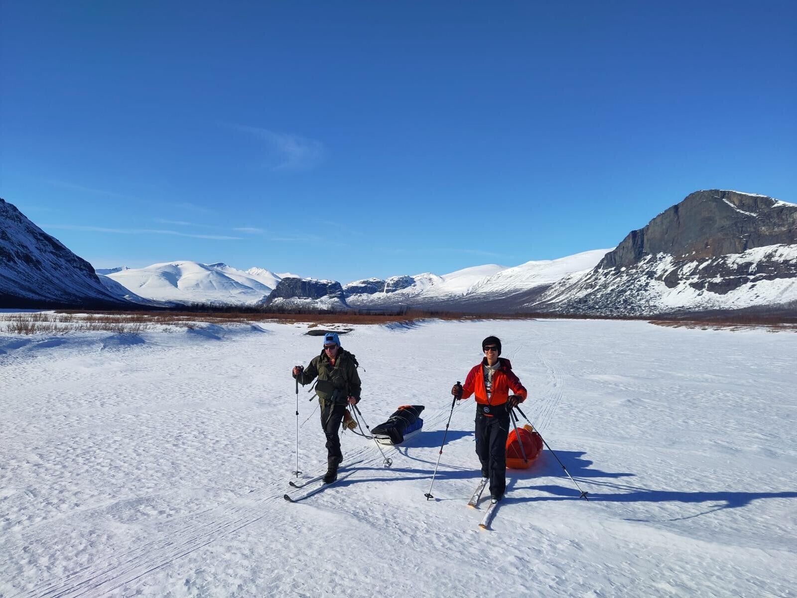 Winterse wildernis langs de Kungsleden in Zweeds Lapland