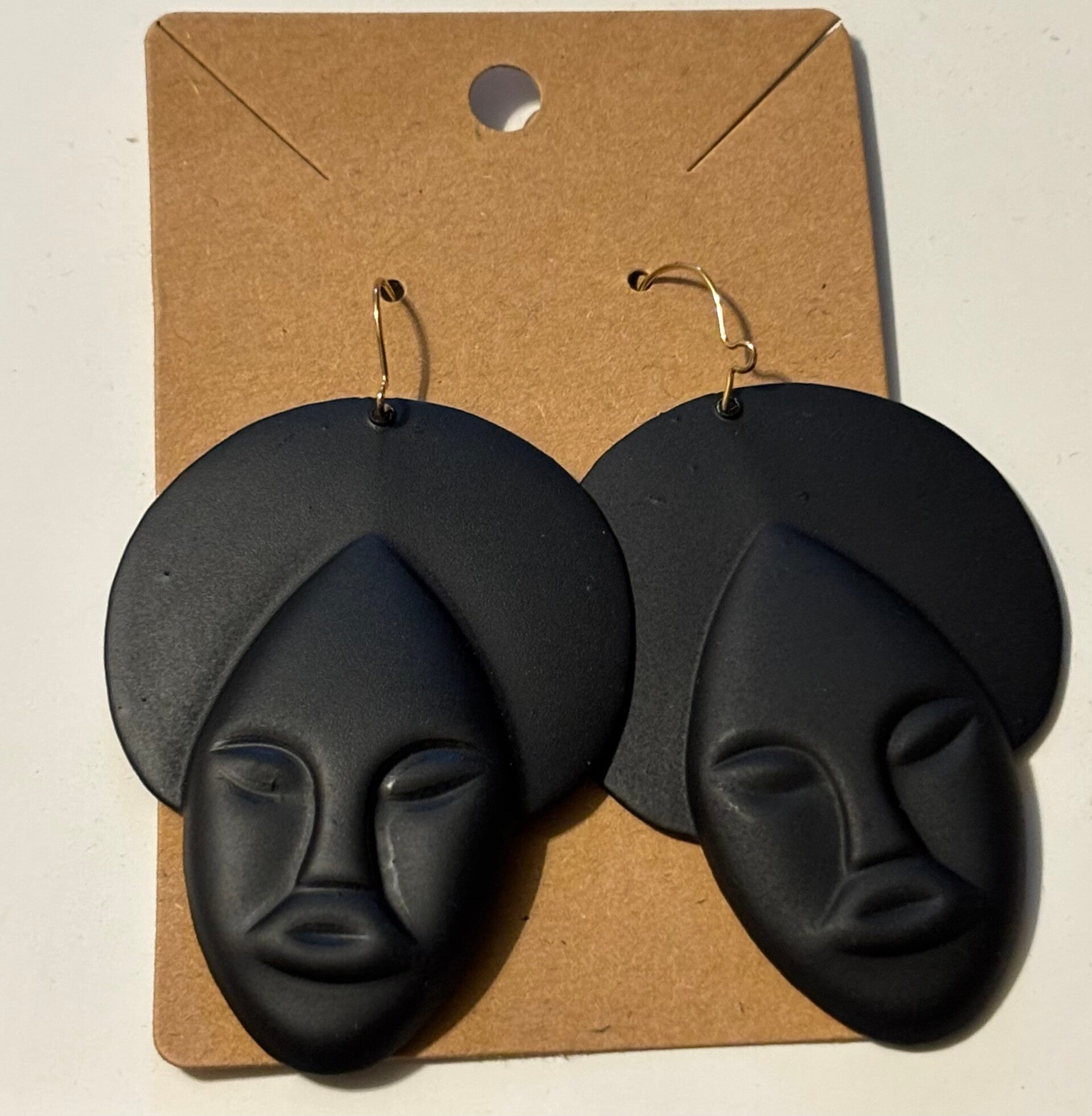 Vintage Matte Black Blackmoor Earrings