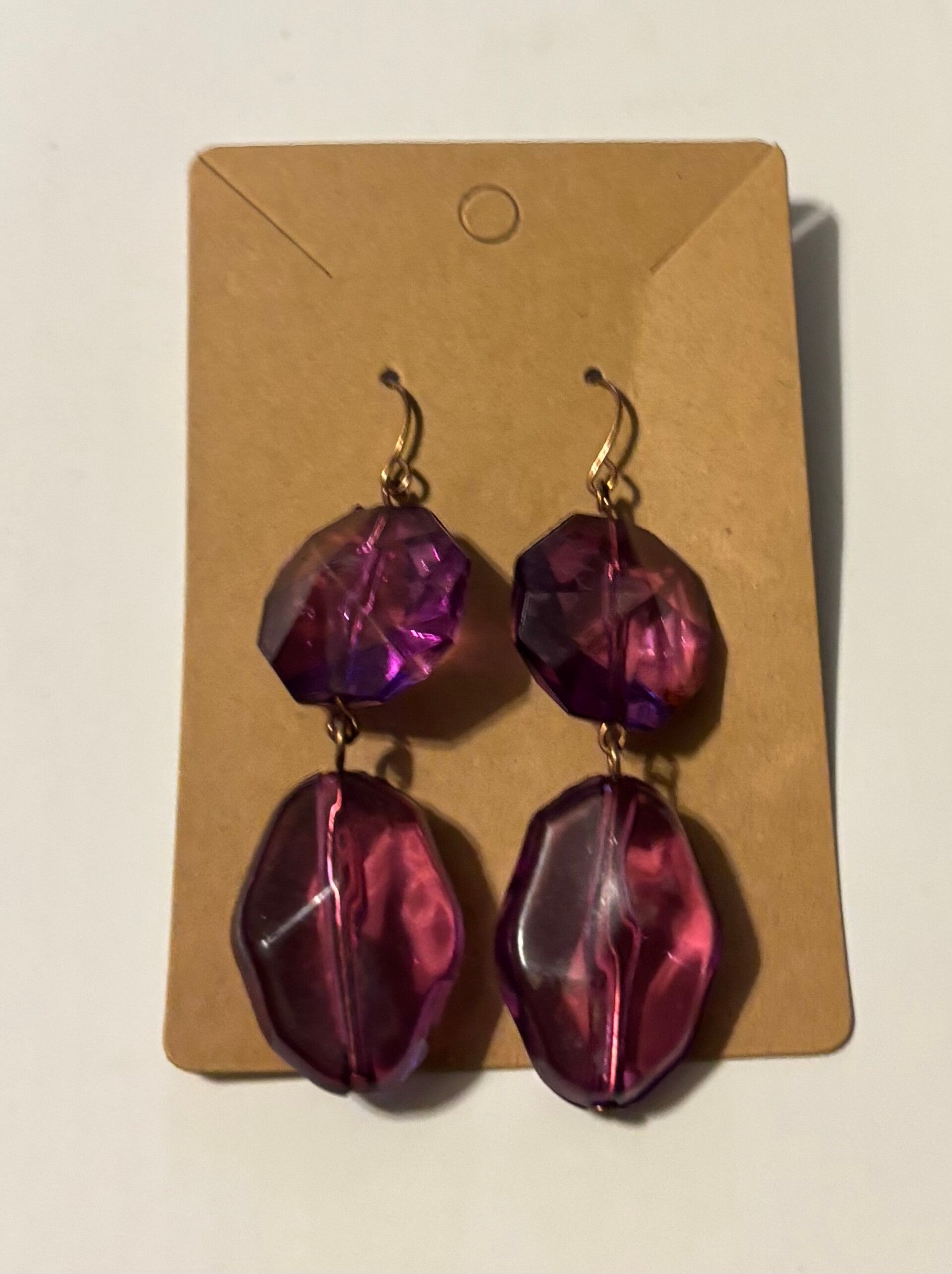 Purple Dangling Earrings