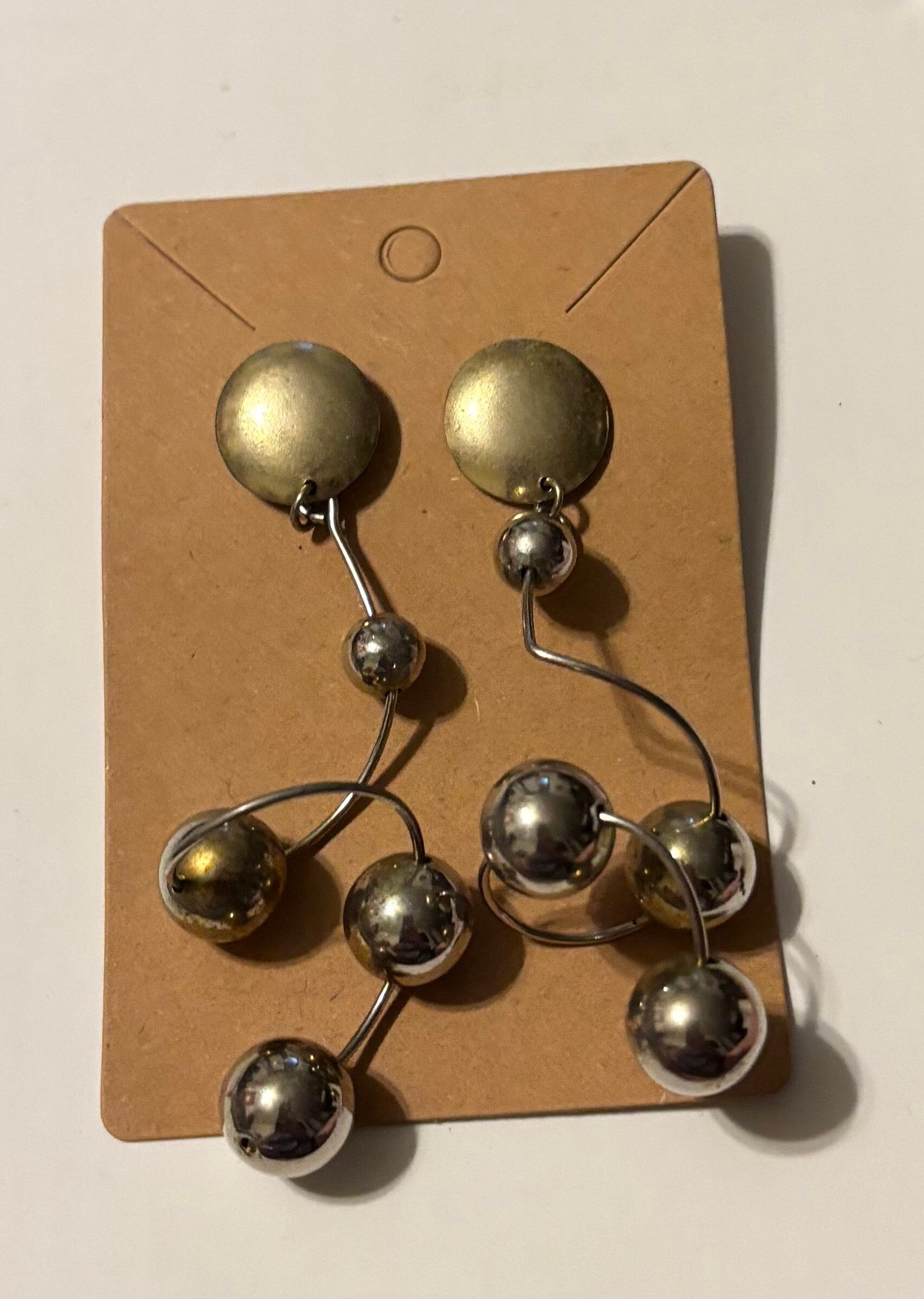 Twisty Beaded Dangling Earrings