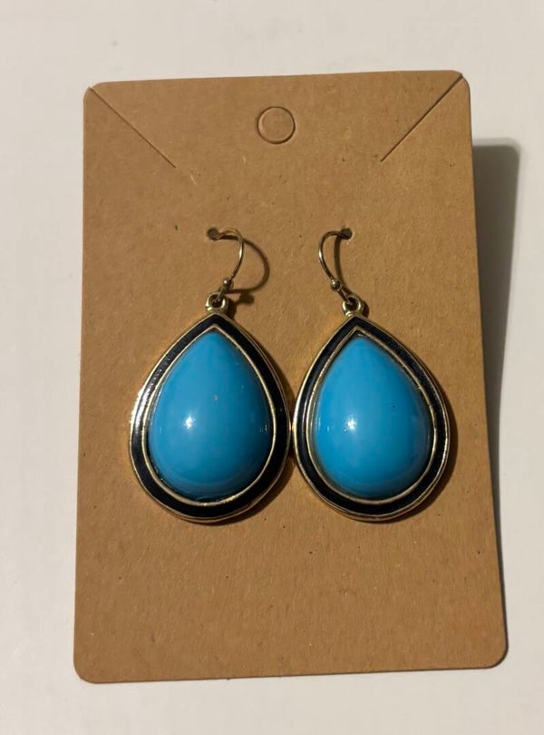 Blue Teardrop Earrings