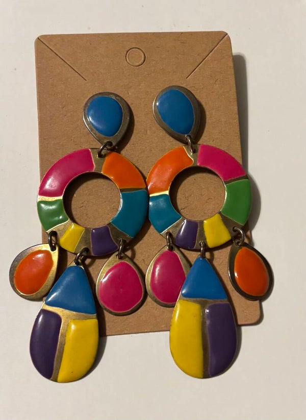 Rainbow Dangling Earrings