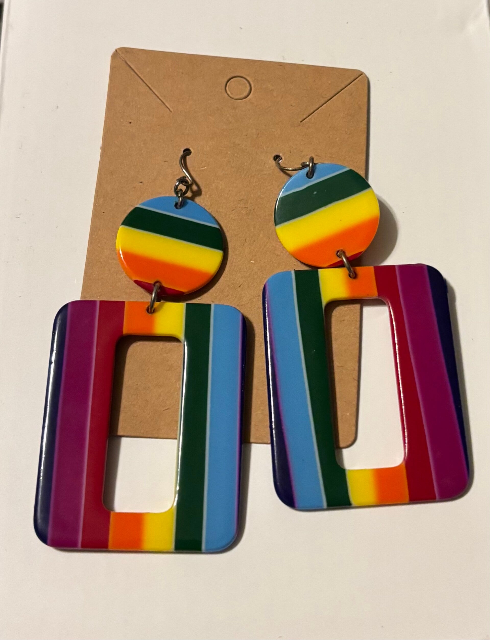 Vintage Rainbow Dangling Earrings