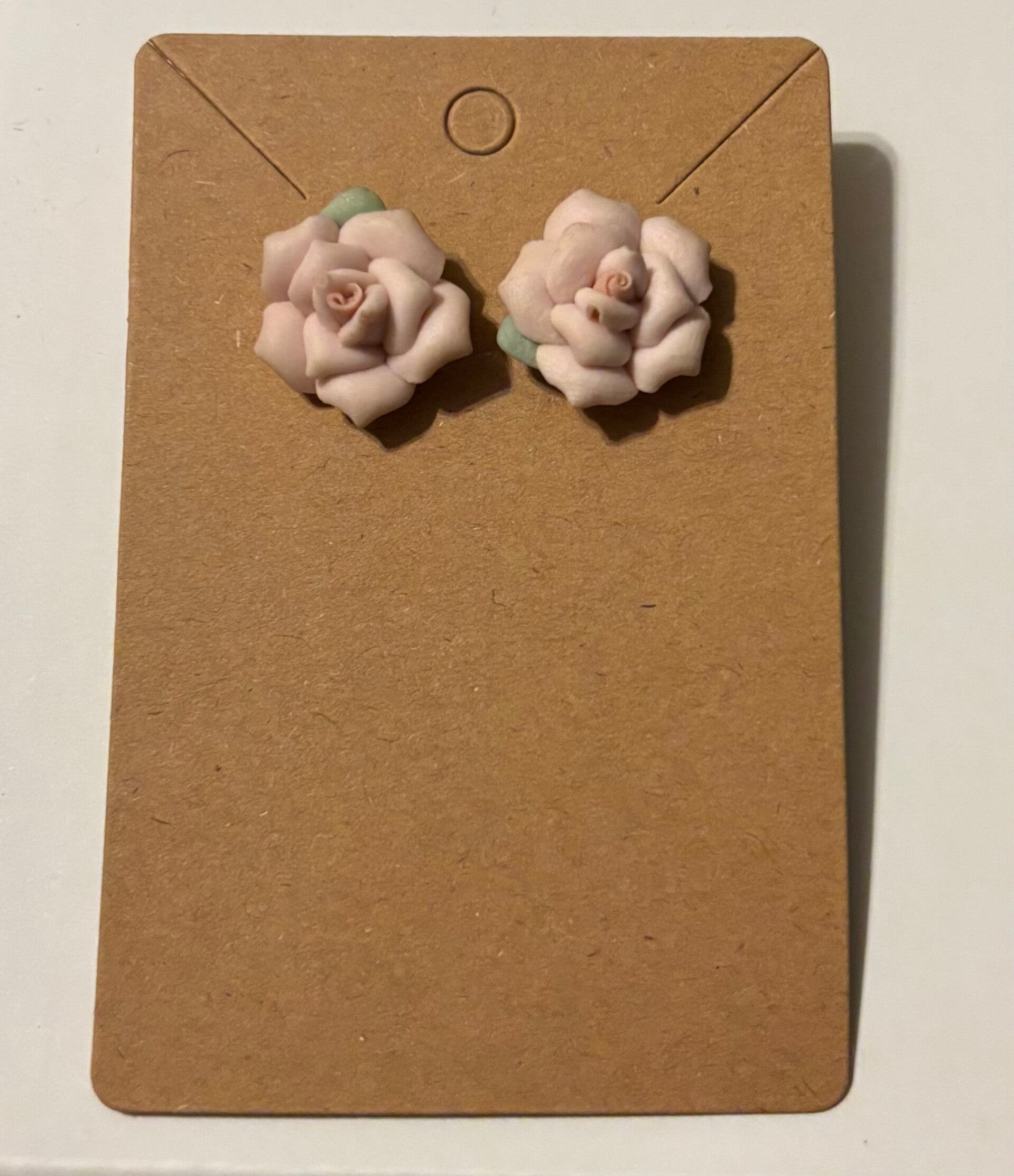 Resin Rose Stud Earrings